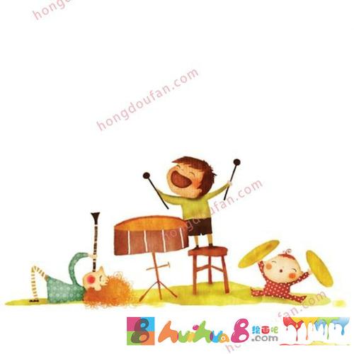 唱歌音乐会以及各种乐器简笔画大全