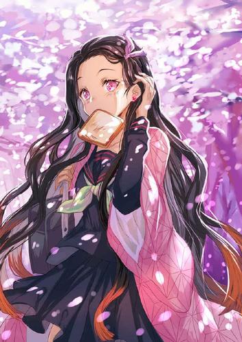 鬼灭之刃:这位画师大佬笔下的祢豆子太棒了,学生服可爱到犯规啊