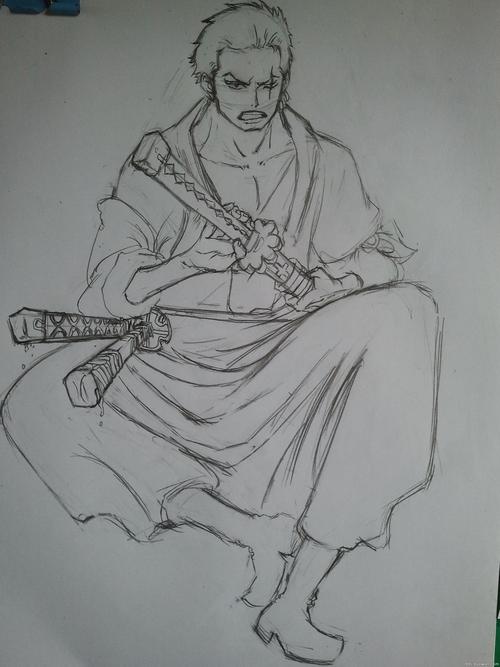 更新海贼手绘了,献上索隆一张