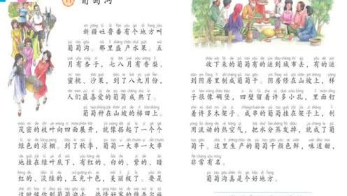 2017人教版小学语文二年级上册 课文11 葡萄沟