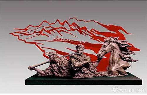 英雄岁月纪念中国工农红军长征胜利80周年捐赠雕塑作品展