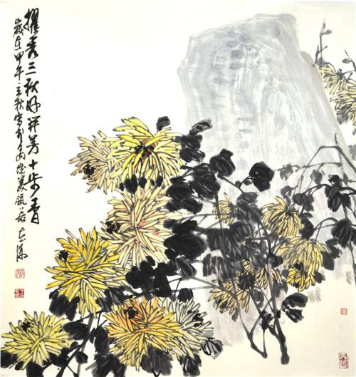 菊花_更多名家_名家藏品_青岛书画家协会-九华文化