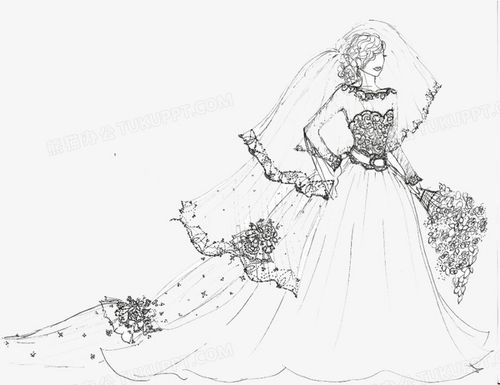 手绘婚纱新娘