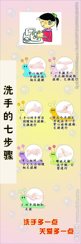洗手七步骤图片