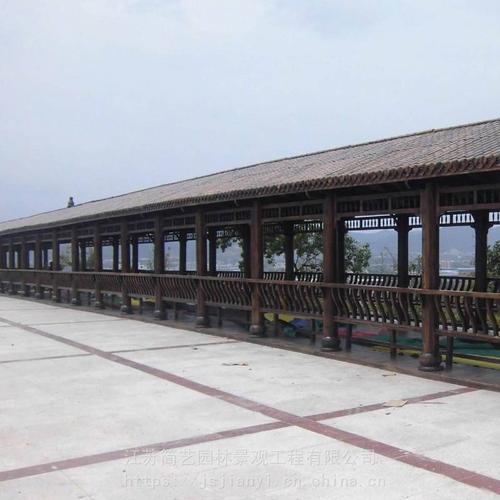 防腐木廊道定做现代简约休闲长廊工程施工南京园林景观公司