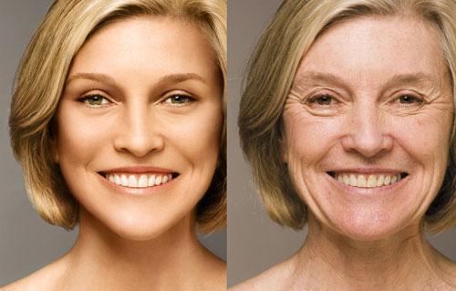 皮肤出现皱纹是老化的象征.