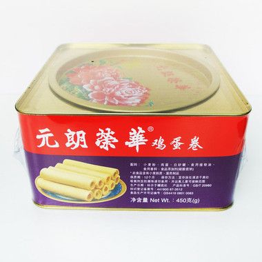 元朗荣华 鸡蛋卷 休闲零食糕点蛋卷 送礼佳品 松脆美味 年货 450克