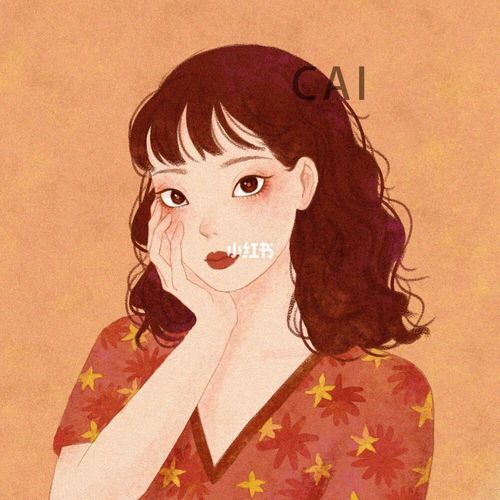 复古女生手绘头像板绘插画|暖暖橘橘92_插画_复古_手绘_绘画_手绘板