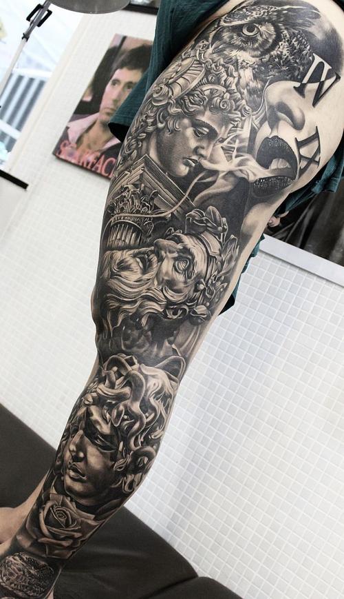 花腿纹身好看吗花腿纹身图案