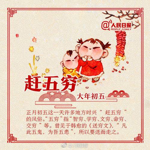 初五迎财神 关于初五年俗的民谣,你知道多少?