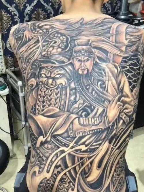 满背关公_纹身图案手稿图片_刺客彪子的纹身作品集