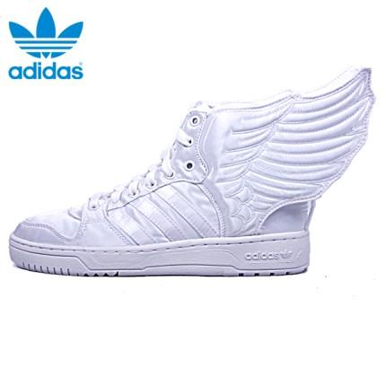 adidas jeremyscott,纯白翅膀休闲鞋