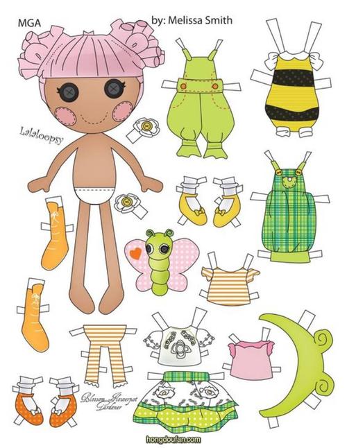 万圣节的变装娃娃公主贴纸换装a4打印图片下载