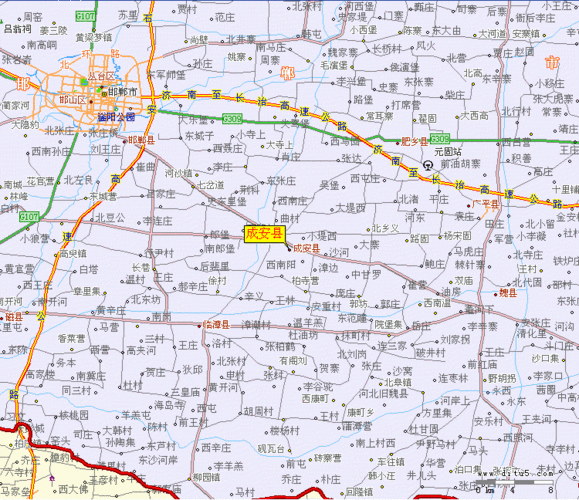 成安县交通地图全图,成安县交通地图高清版下载 - .