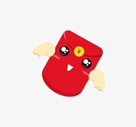 新年卡通元素牛年抢红包让红包飞