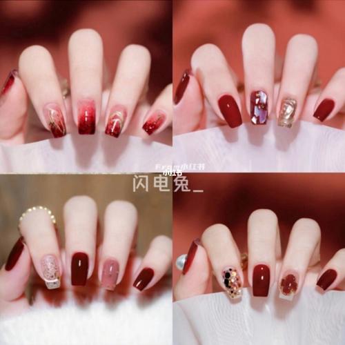94 2021新年红色美甲显白(二)_新年去哪玩_显白_红色美甲_秋冬美甲