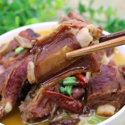 湖北恩施土家特产农家土猪腊排骨传统柴火烟熏腊味仔排腊肉500g