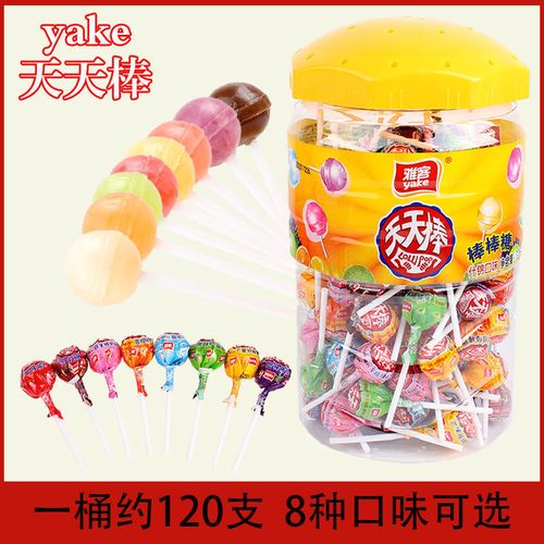 雅客天天棒桶装婚庆婚车喜糖网红水果味棒棒糖儿童休闲零食小吃