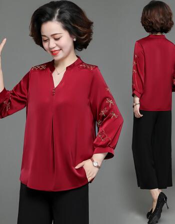 服装婚礼妈妈装高档礼服结婚礼服妈妈夏装套装衬衫喜婆婆婚宴装洋气