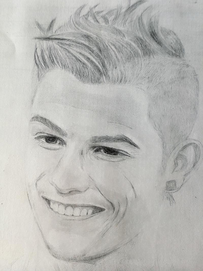 确实有点儿帅气——c罗素描步骤