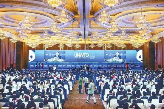 2017年9月13日,联合国世界旅游组织第22届全体大会在成都开幕.