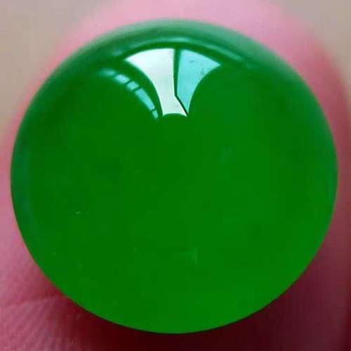 缅甸老坑翡翠满绿帝王绿正阳绿辣色果阳绿蛋面裸石戒