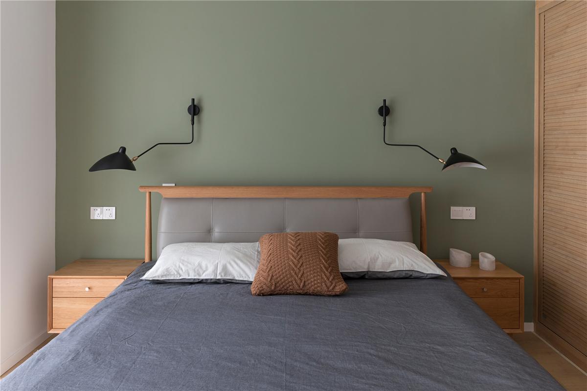 123㎡简约北欧风卧室背景墙装修效果图