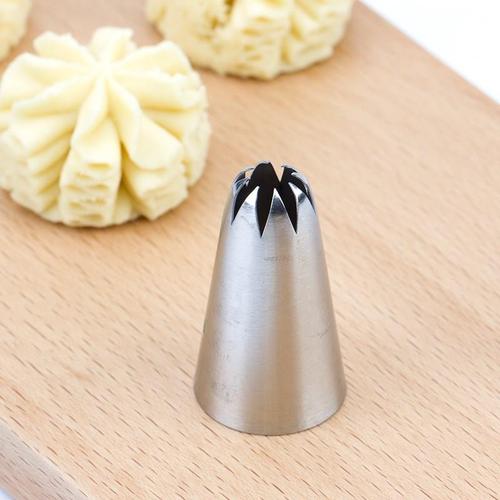 专用网红曲奇泡芙8齿饼干八齿裱花嘴中号烘焙不锈钢奶油剂花珍妮