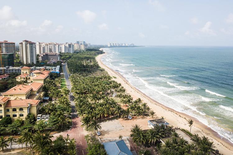 这是4月8日拍摄的海南博鳌镇风光(无人机照片).