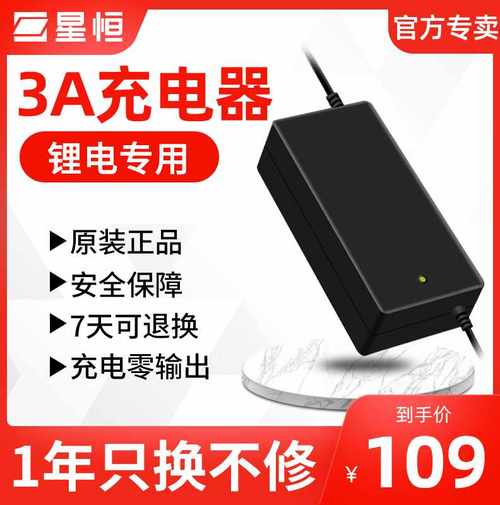 星恒电动车智能充电器锂电池48v3a通用万能充60伏电瓶充满自三轮