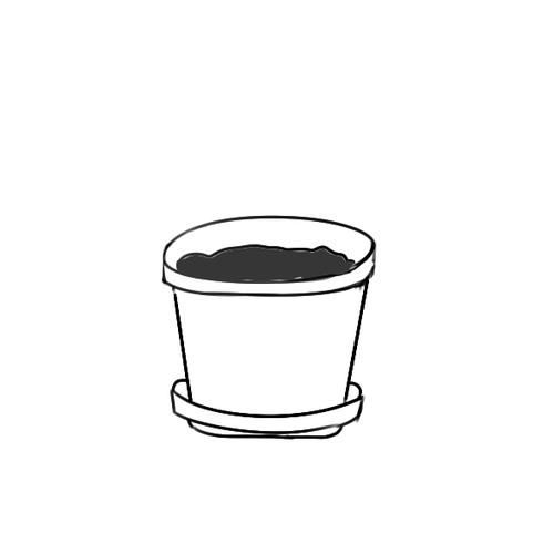 简单的花盆怎么画