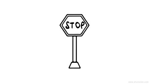 接下来我们画出标志牌上的英文"stop"