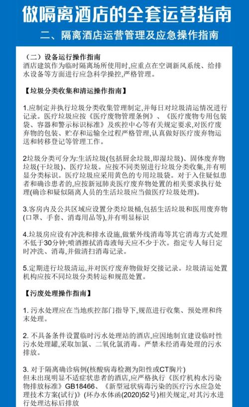 被政府征用做隔离酒店的全套运营指南(一套知识卡片,打包带走)