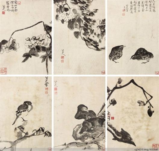 [转载]【国画】朱耷绘花鸟画作品欣赏(9)