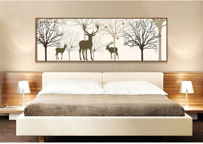 新品现代简约风景装饰画家庭客厅墙画卧室床头挂画餐厅饭厅横幅画-t