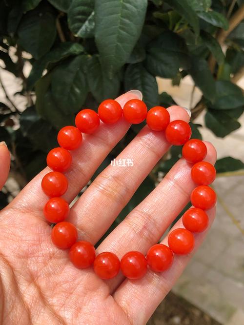 保山料南红玛瑙单圈柿子红手串满色满肉108_手串_柿子_南红玛瑙_文玩
