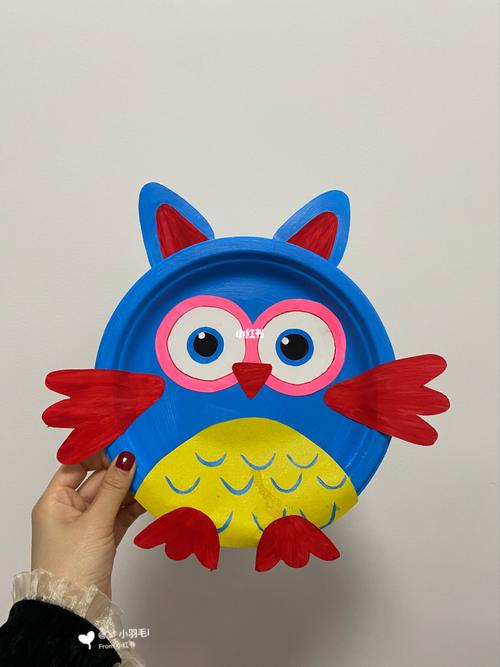 纸盘画    丙烯(可爱小动物)_丙烯_纸盘画_人文_绘画