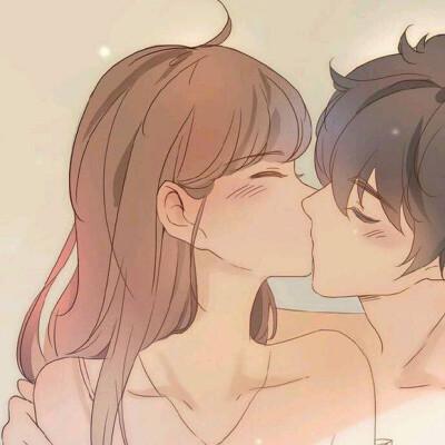 情侣头像男女亲嘴
