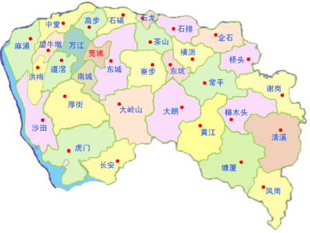 东莞市行政区划图片