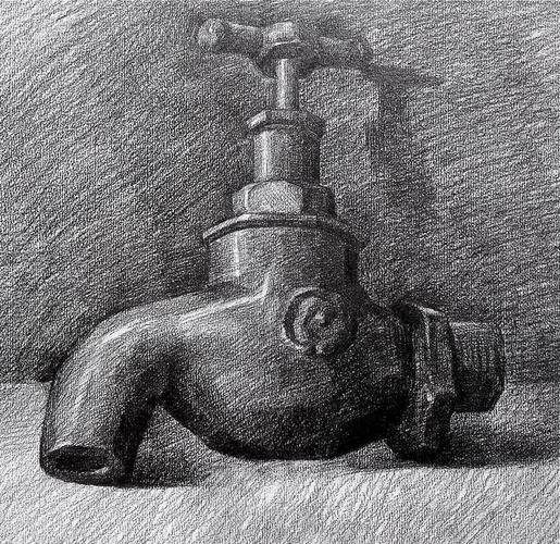 素描水龙头画22张
