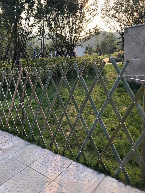 竹篱笆栅栏围栏围墙护栏杆花园菜园庭院草坪户外室外伸缩竹子拉网