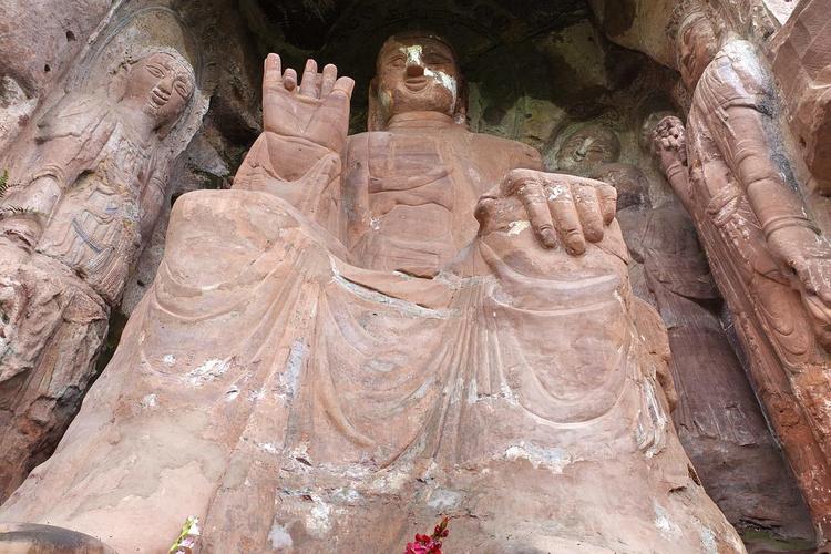 四川 邛崃石窟 石笋山造像(东段)  大佛坐像