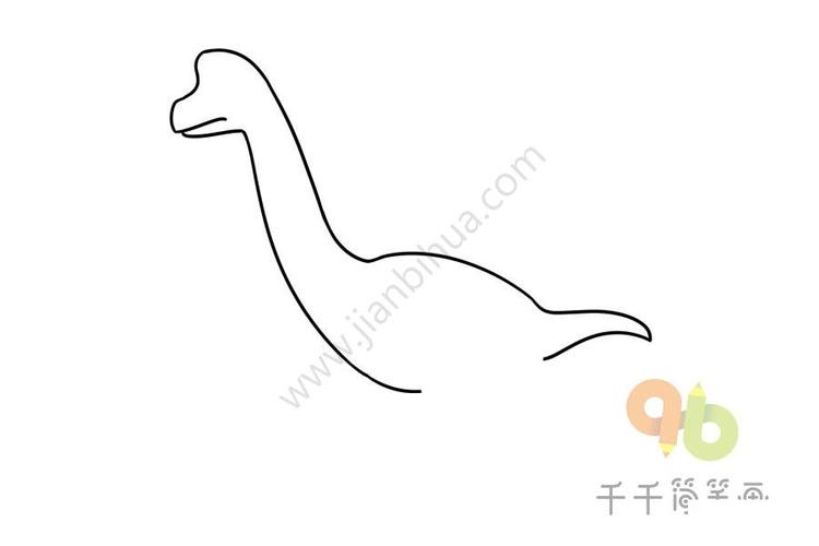 q版腕龙简笔画步骤图