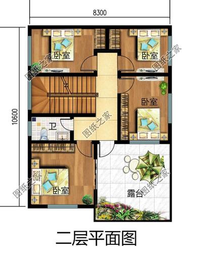 农村90平米二层设计图,最经典,过完年正好可以建