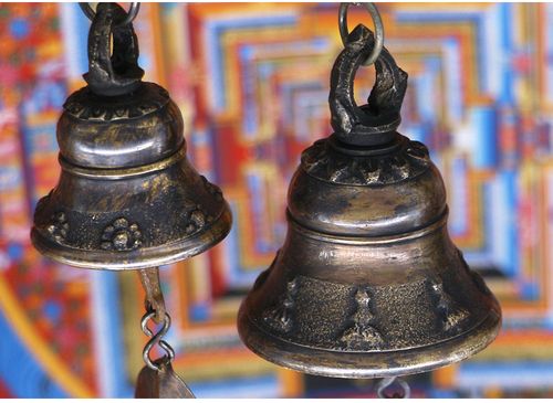 尼泊尔手工制作小铃铛铜铃挂件铜风铃批发挂饰门饰店铺迎宾