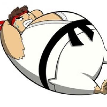 胖子的仰卧起坐只有仰,卡通头像图片-回车桌面