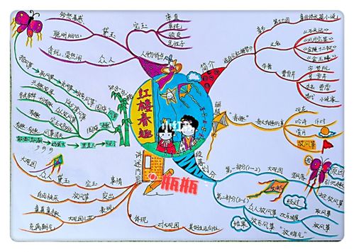 红楼春趣思维导图分解_语文_思维导图_五年级下册语文