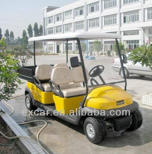 seaters trojan battery electric utility cart with a small cargo