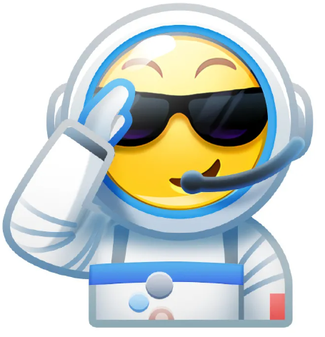 当emoji化身宇航员表情包