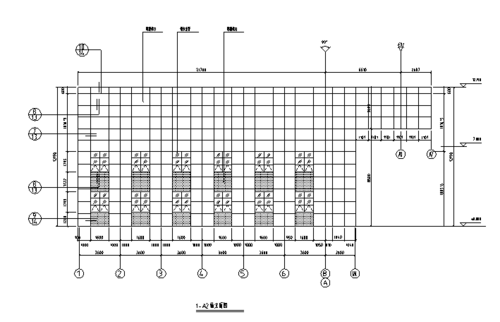 某建筑铝塑板外立面幕墙布置图cad